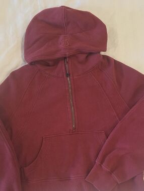 lululemon athletica Half-Zip Hooded Utility Jacket in Burgundy Define Jacket